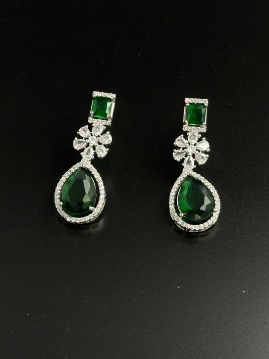 Green American diamond  dangler