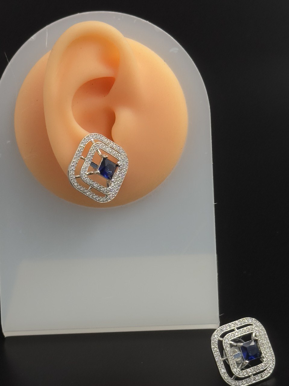 Blue American Diamond studs