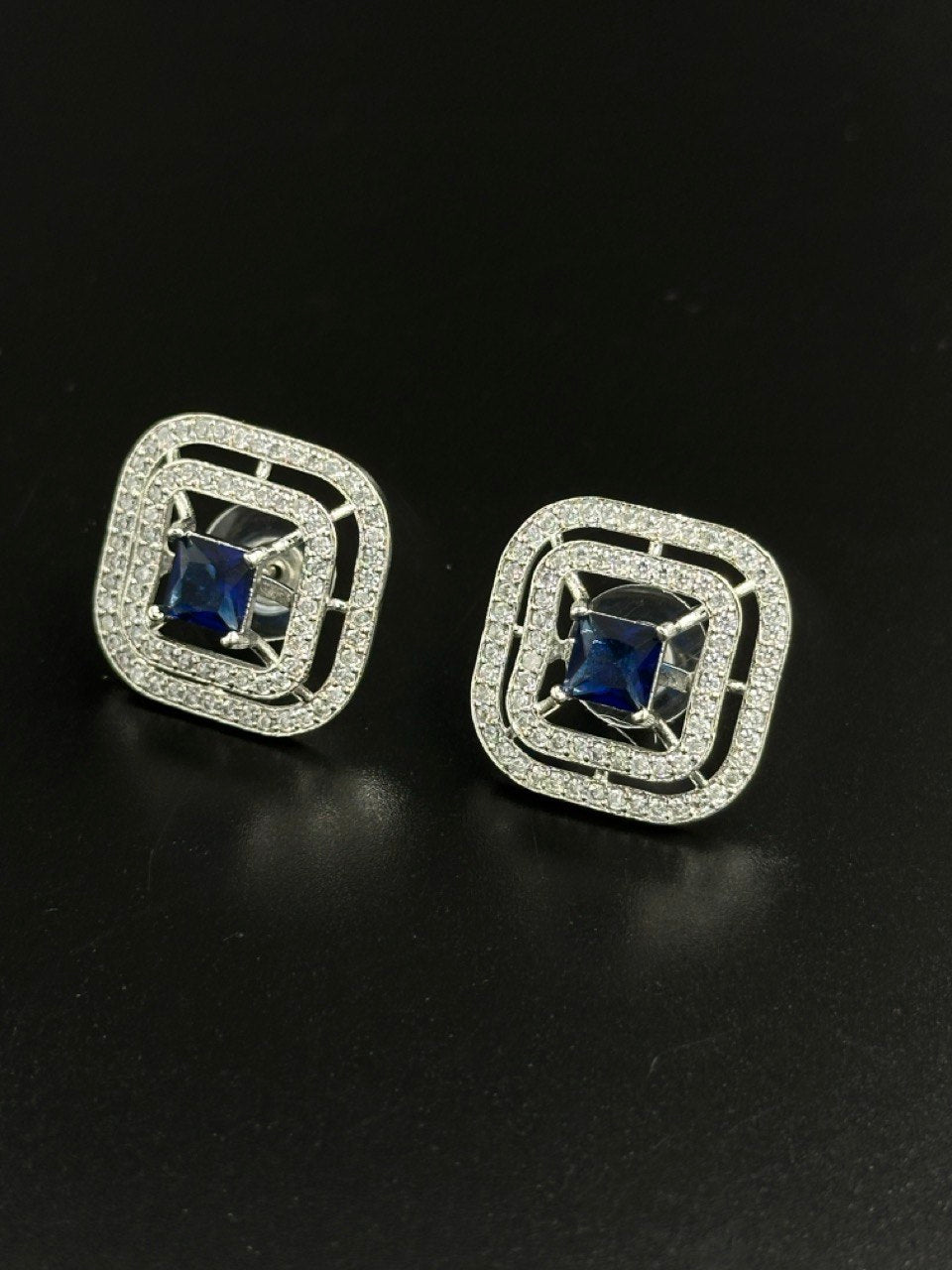Blue American Diamond studs