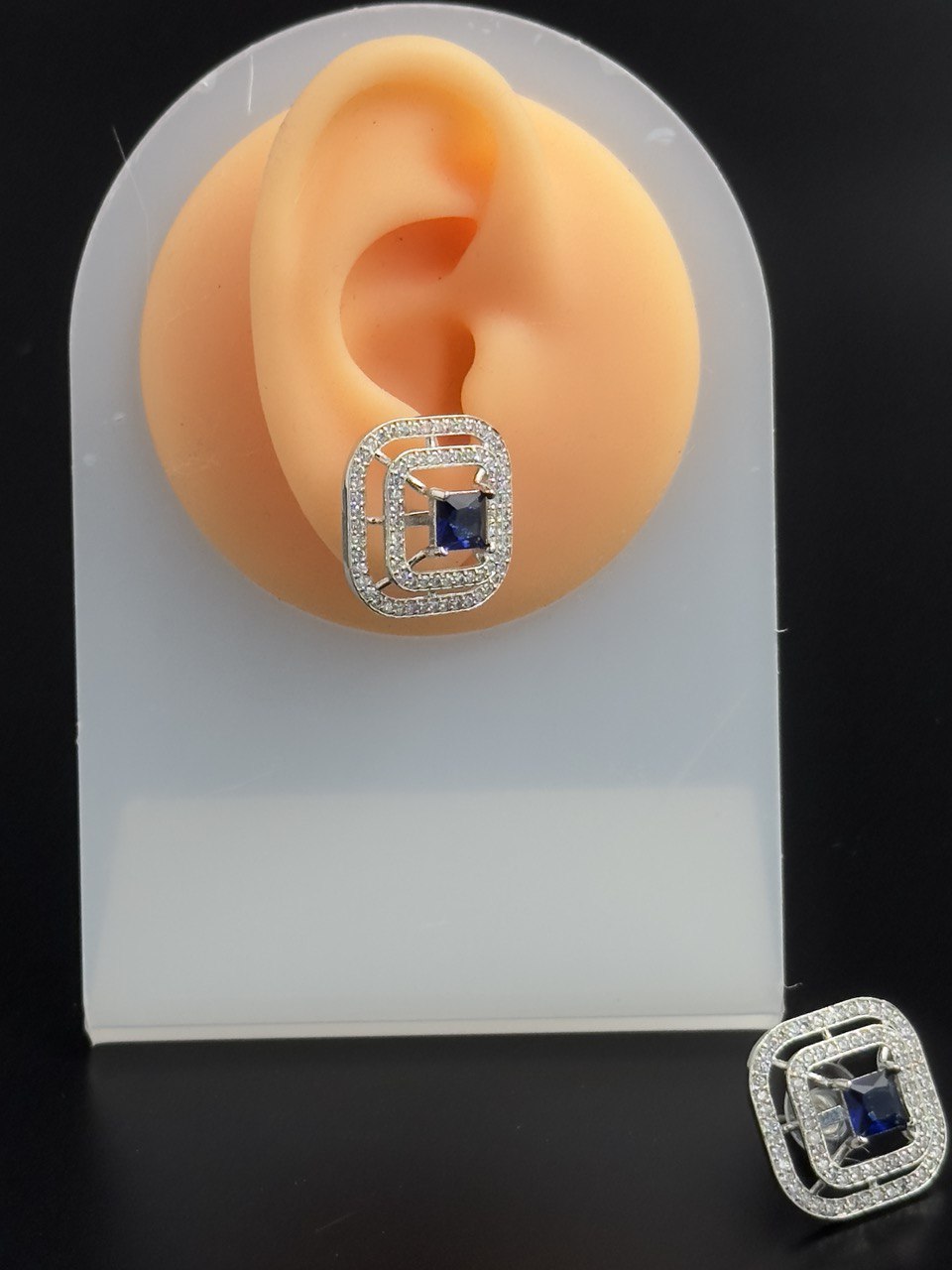 Blue American Diamond studs
