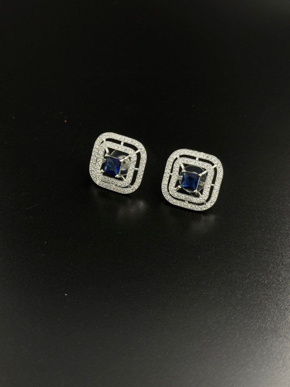 Blue American Diamond studs
