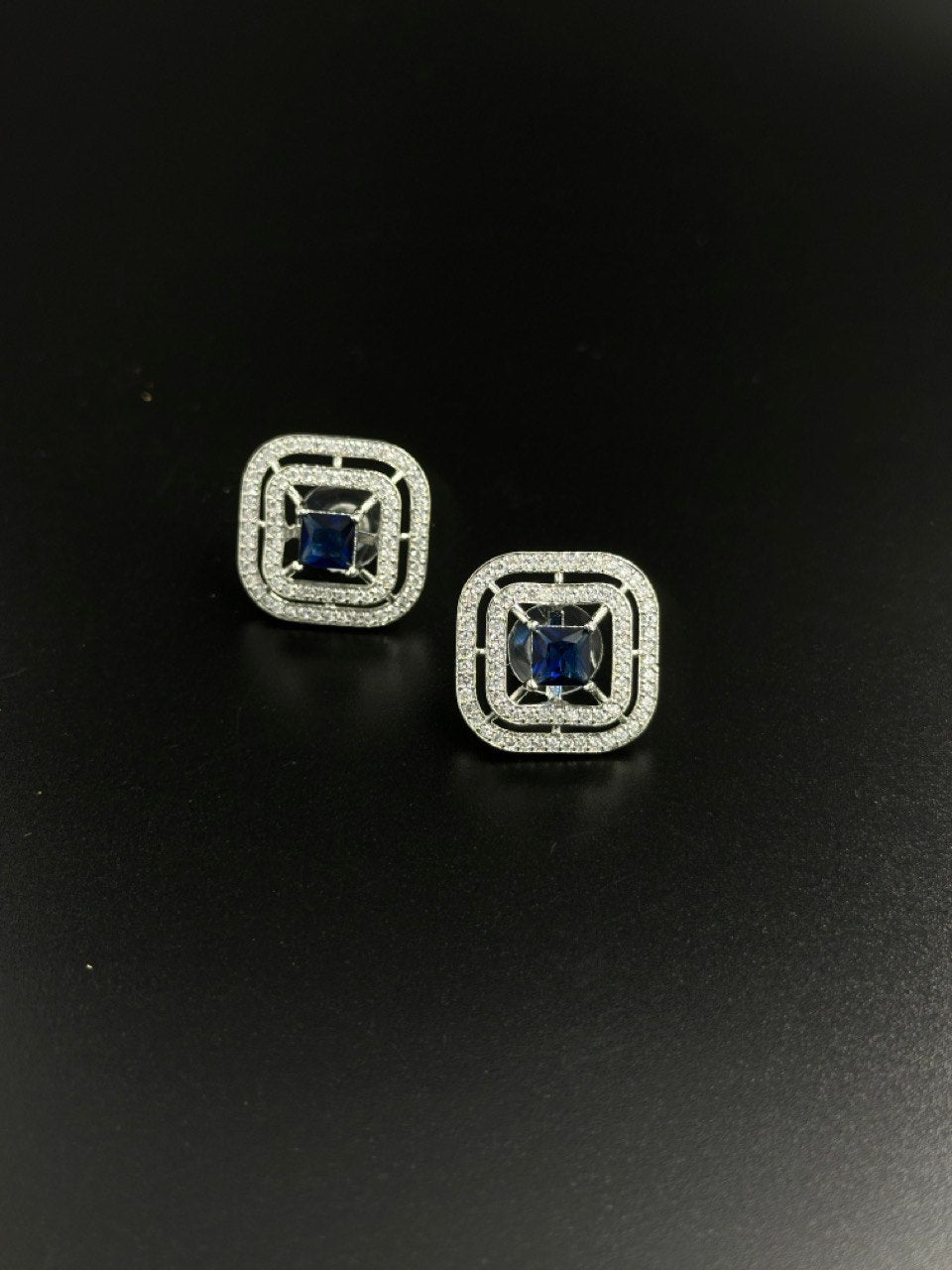 Blue American Diamond studs