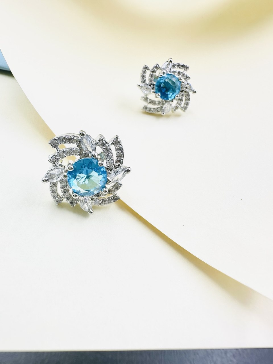 Blue American Diamond studs
