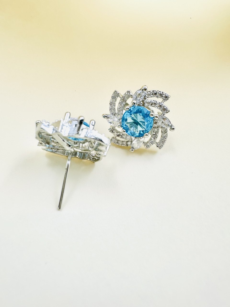 Blue American Diamond studs