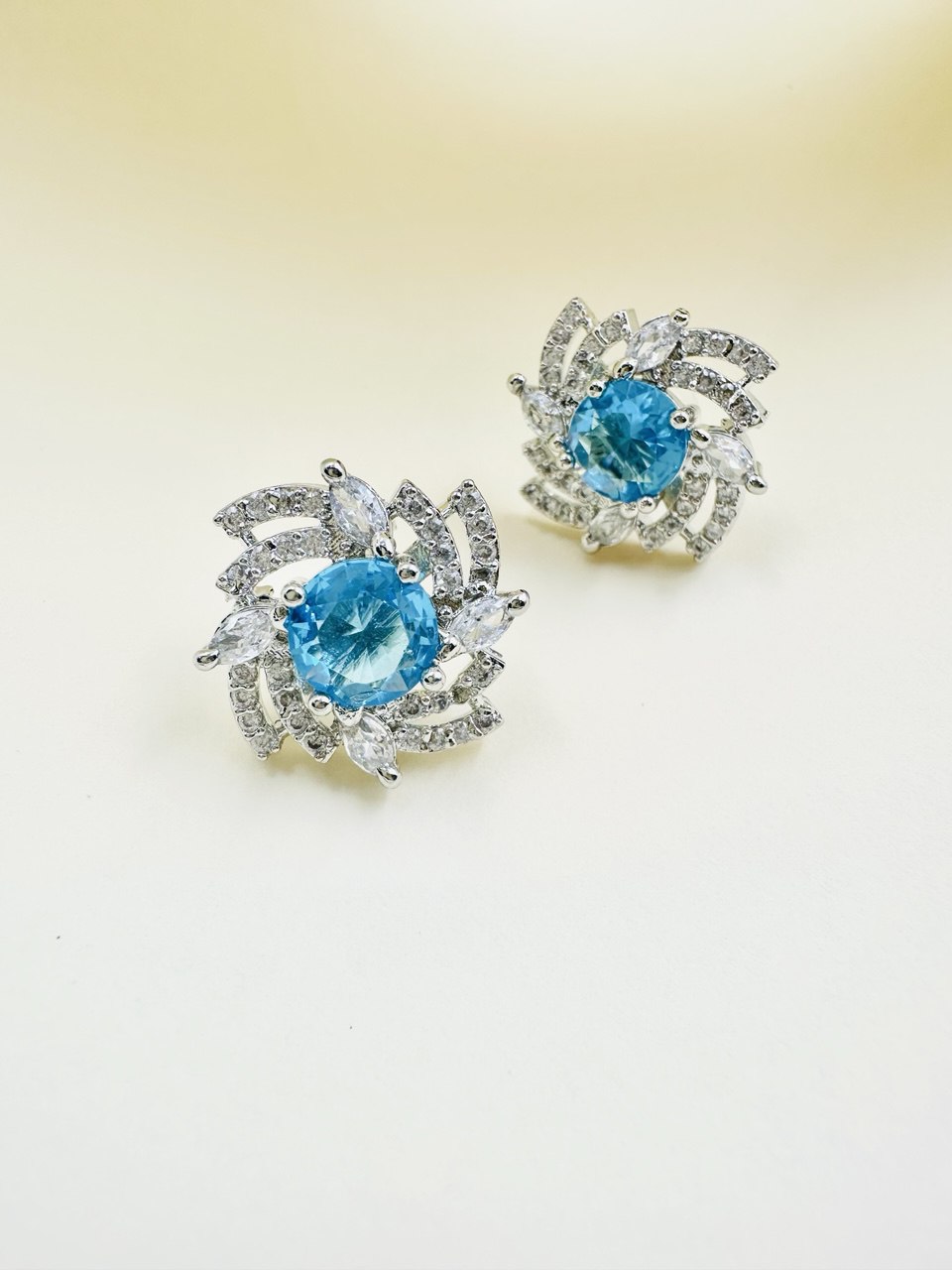 Blue American Diamond studs