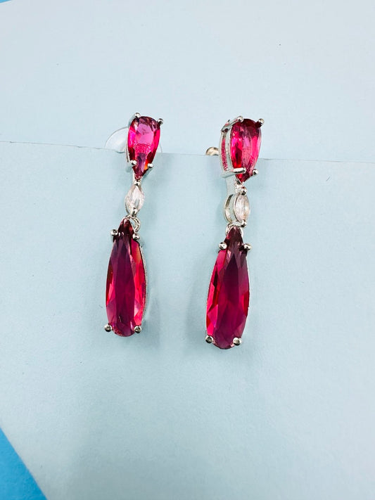Ruby American diamond   dangler