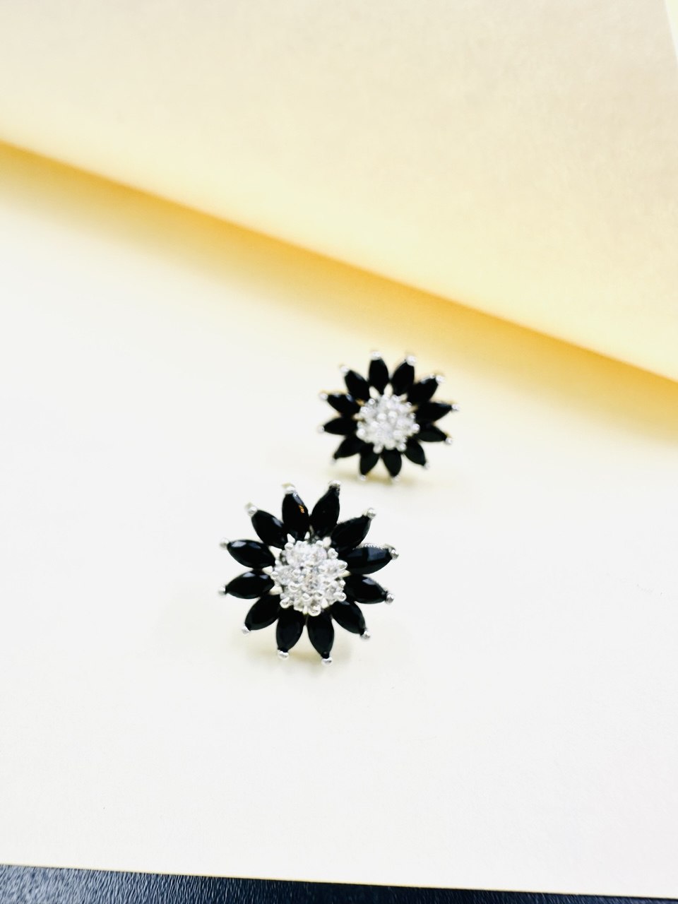 Black American Diamond studs