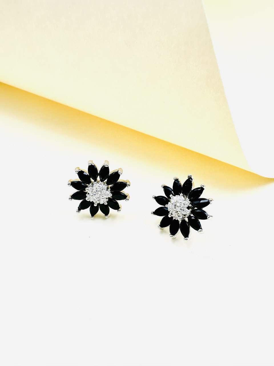 Black American Diamond studs