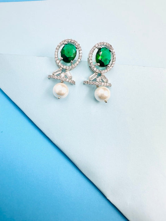 Green American diamond   dangler