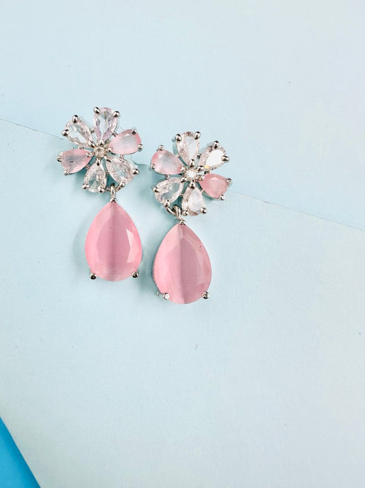 Pink American diamond   dangler