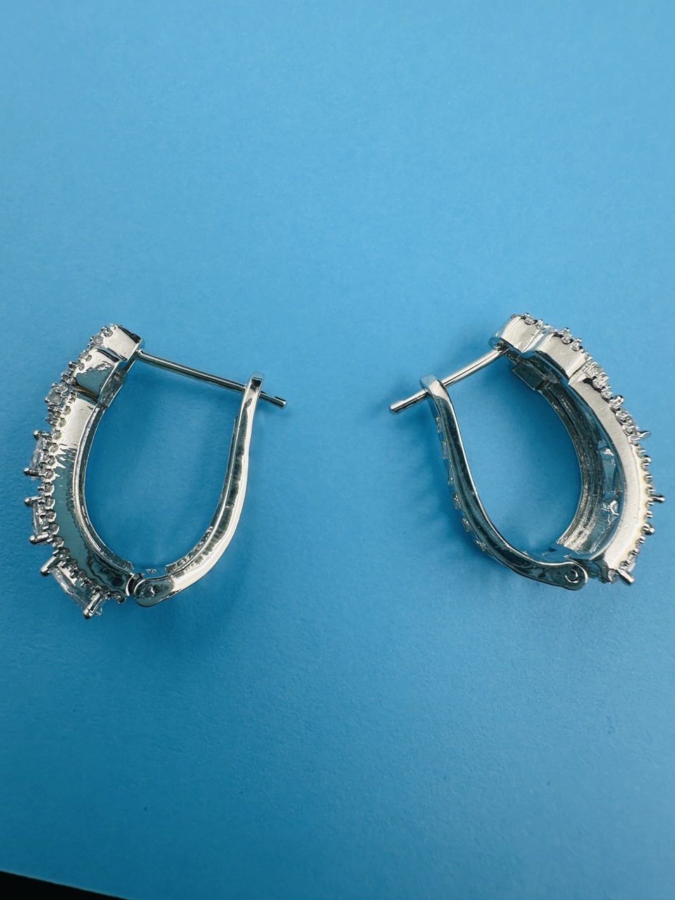 American Diamond stud hoops