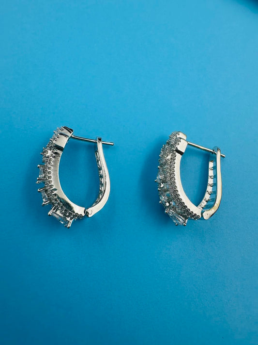 American Diamond stud hoops
