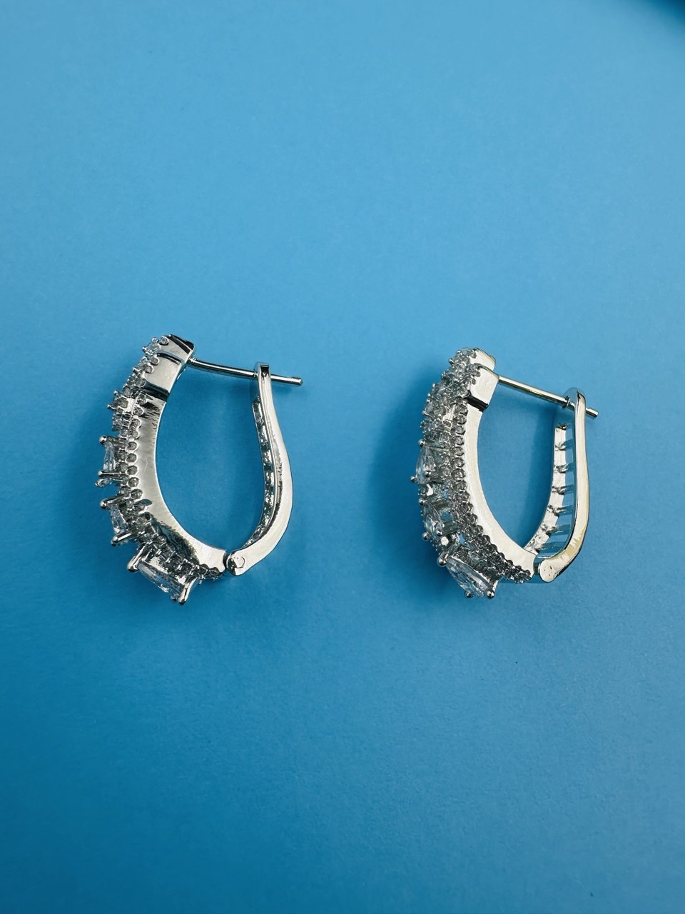 American Diamond stud hoops