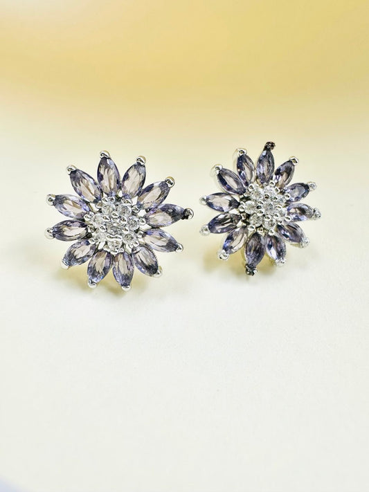 Purple American Diamond studs