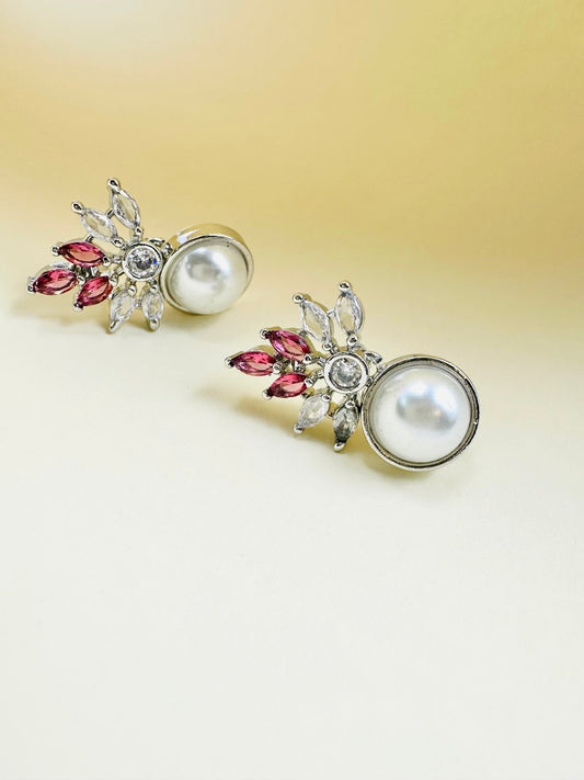 Pink  American Diamond studs